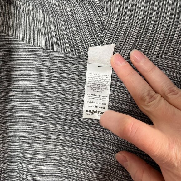 Angelrox women’s Striped Gray Cardigan OS Draped Open Front lagenlook - Picture 9 of 10